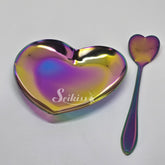 Heart Tray and Spoon Set for Craft - Multicolor
